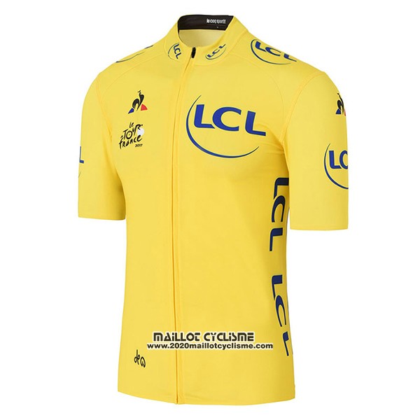 2017 Maillot Ciclismo Tour de France Jaune Manches Courtes et Cuissard